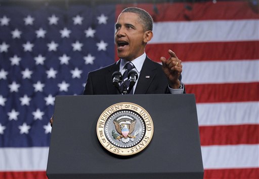 President Barack Obama delivers remarks on the economy,Wednesday, Sept. 8, 2010,  at Cuyahoga Community College West Campus in Parma, Ohio. (AP Photo/Pablo Martinez Monsivais) (AP)