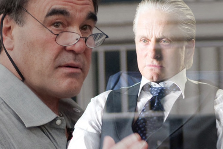 "Wall Street: Money Never Sleeps" director Oliver Stone, left, and star Michael Douglas.