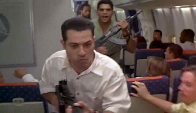 A scene from 1996's "Executive Decision," in which Arab terrorists hijack a Washington-bound Boeing 747