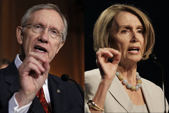 FILE - In this Aug. 5, 2010 file photo, Senate Majority Leader Harry Reid of Nev. gestures during a news conference on Capitol Hill in Washington. "It's still the economy, stupid." And there's virtually nothing Democrats can do to change that reality before Nov. 2. Time has all but run out for President Barack Obama and his party, which had hoped for a big economic turnaround by the homestretch of the midterm elections. (AP Photo/Alex Brandon, File) (Alex Brandon)