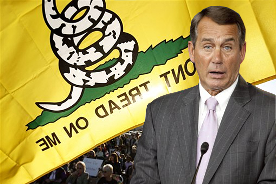 Tea party protesters gather at Freedom Plaza in Washington, Thursday, April  15, 2010. (AP Photo/Evan Vucci) (Evan Vucci)