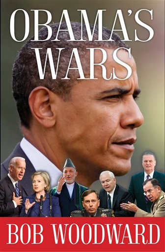 This image provided by Simon & Schuster shows the cover of Bob Woodward's new book, "Obama's Wars". Woodward's latest investigative work will run 441 pages and show Obama "making the critical decisions on the Afghanistan War, the secret war in Pakistan and the worldwide fight against terrorism," Simon & Schuster announced Tuesday Sept. 7, 2010. The book is scheduled to go on sale Sept. 27, 2010. (AP Photo/Simon & Schuster) NO SALES (AP)