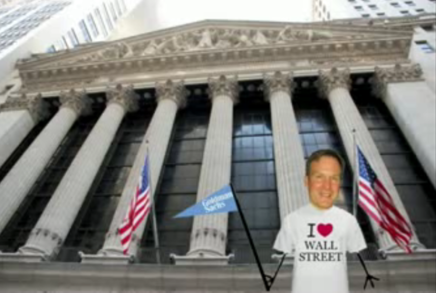 A political ad attacks Republican Bill Schuette for his alleged ties to Wall Street