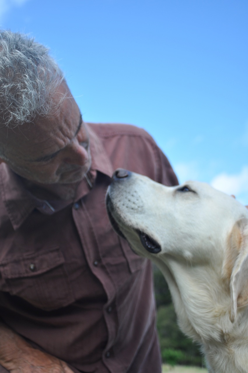 Jeffrey Moussaieff Masson and his dog, Benjy.