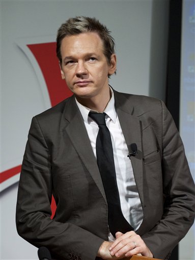 **ADDS THAT AUTHORITIES HAVE REVOKED ARREST WARRANT** This Aug. 14, 2010 photo shows WikiLeaks founder Julian Assange, in Stockholm, Sweden. A Stockholm prosecutor issued an arrest warrant for Assange on Friday Aug. 20, 2010, saying he was suspected of rape and molestation in two separate cases. But chief prosecutor Eva Finne withdrew the warrant within 24 hours. (AP Photo/Scanpix/Bertil Ericson, File) SWEDEN OUT (AP)