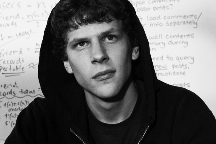 Jesse Eisenberg as Mark Zuckerberg in "The Social Network."
