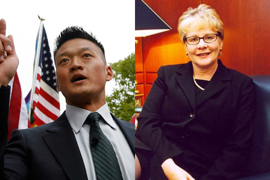 Dan Choi and U.S. District Judge Virginia A. Phillips