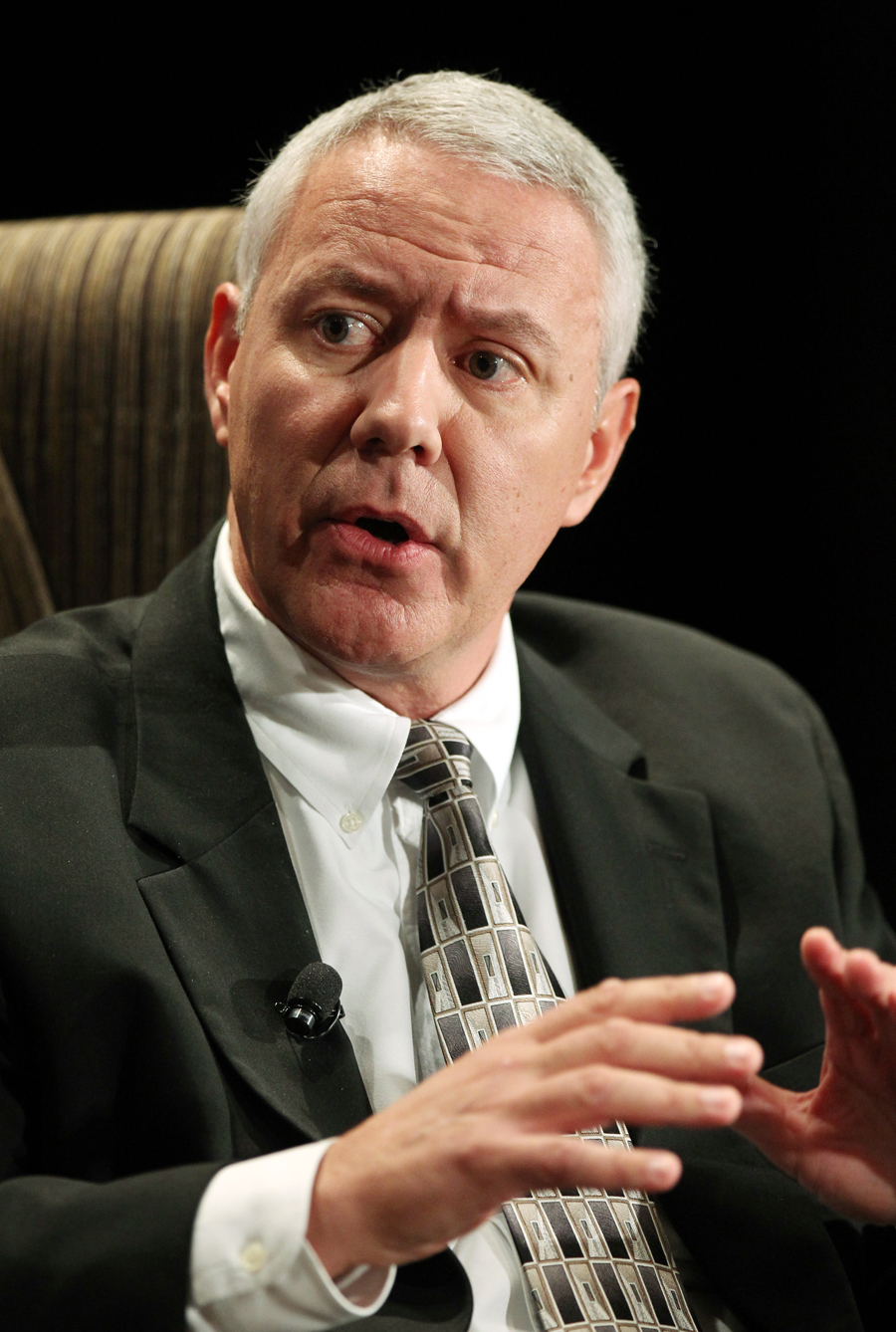 Republican Senatorial candidate  Ken Buck discusses the issues at a forum sponsored by the Denver Metro Chamber of Commerce  in Denver on Friday, Oct. 15, 2010.(AP Photo/Ed Andrieski) (Ed Andrieski)