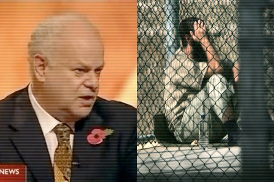 Left: Marty Seligman. A Guantanamo detainee sits alone inside a fenced area during his daily outside period, at Guantanamo Bay U.S. Naval Base, Cuba.