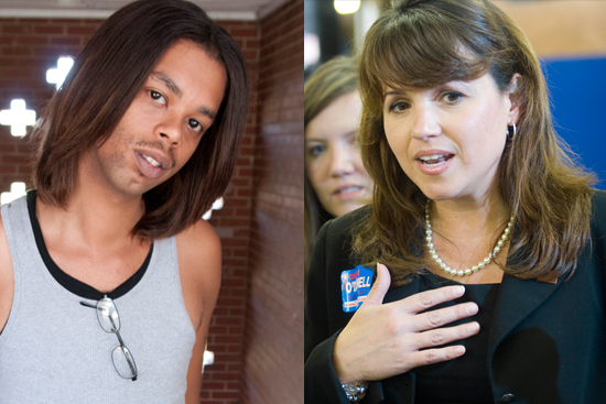 Antoine Dodson, left, and Christine O'Donnell