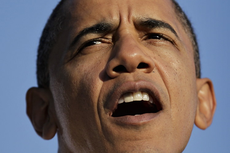 President Barack Obama speaks at a rally in Philadelphia, Sunday, Oct. 10, 2010. (AP Photo/J. Scott Applewhite) (J. Scott Applewhite)