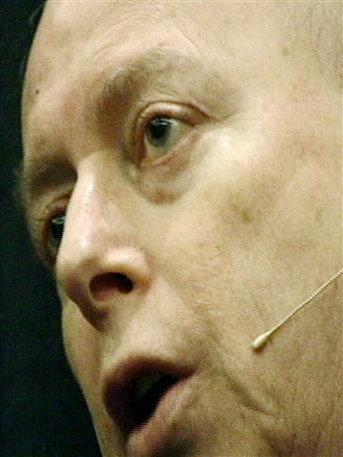 In this image taken from video Sept. 7, 2010, author and outspoken atheist Christopher Hitchens speaks during an appearance in Birmingham, Ala. Hitchens has been diagnosed with cancer and is undergoing chemotherapy treatments, and he says his health won't be affected by people praying either for his healing or his death. (AP Photo/Jay Reeves) (AP)