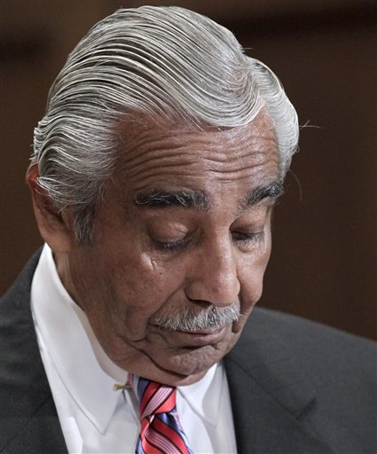 Rep. Charlie Rangel, D-N.Y., appears  on Capitol Hill in Washington, Monday, Nov. 15, 2010, before the House Committee on Standards of Official Conduct hearing as he faces 13 charges of violating House ethics rules. (AP Photo/J. Scott Applewhite) (AP)
