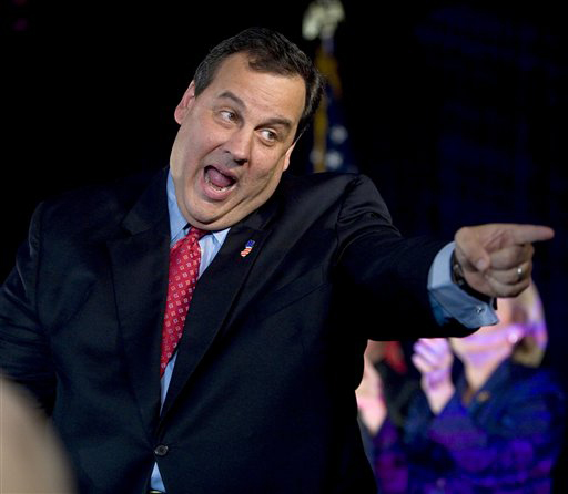 FILE - In this Nov. 3, 2009 file photo, then-New Jersey Republican Gov.-elect Chris Christie greets supporters on election night at his headquarters in Parsippany, N.J. The Republican Party was in shambles, and Barack Obama's throngs of emboldened Democrats filled the November air with chants of "Yes we can!" "Change has come to America," Obama declared in Chicago on Election Night 2008, certain that with large Democratic majorities in the House and Senate, he could deliver.  (AP Photo/Christopher Barth, File) (Christopher Barth)