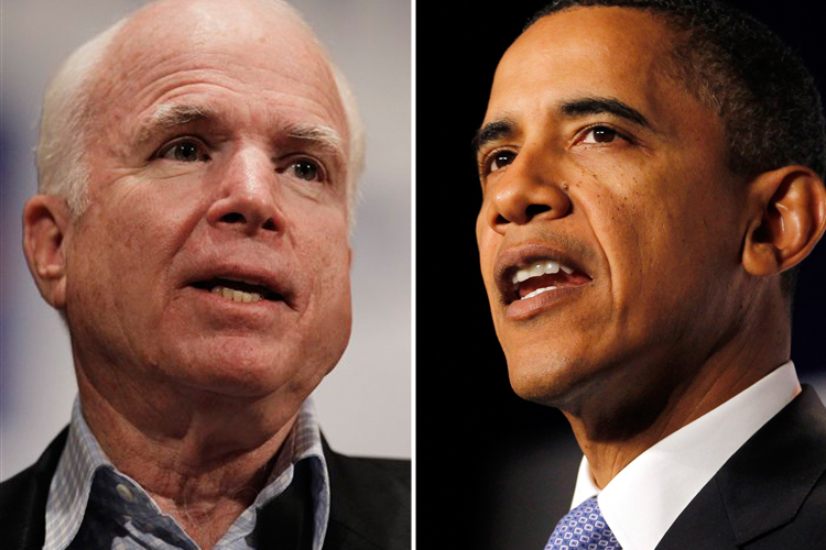 John McCain and Barack Obama