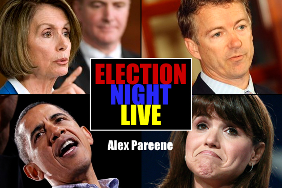 Clockwise, top left: Nancy Pelosi, Rand Paul, Christine O'Donnell and President Barack Obama