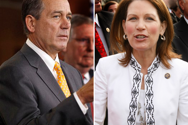 John Boehner and Michele Bachmann