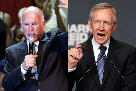 Jerry Brown and Sen. Harry Reid