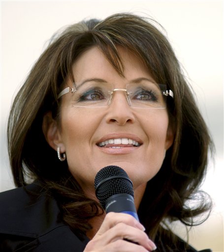 FILE - In this Oct. 30, 2010 file photo, former Alaska Gov. Sarah Palin stumps for Republican candidate for Senate, John Raese, during a rally at Haddad Riverfront Park in Charleston, W.Va. (AP Photo/Jon C. Hancock, file) (AP)