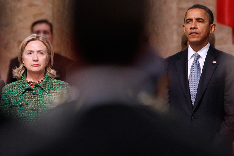 Hillary Rodham Clinton and Barack Obama