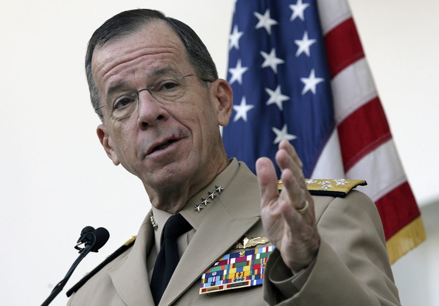 The Chairman of the U.S. Joint Chiefs of Staff Admiral Mike Mullen addresses the media in Ankara September 4, 2010. REUTERS/Stringer (TURKEY - Tags: POLITICS MILITARY) (Â© Stringer Turkey / Reuters)