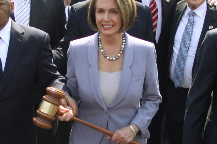 House Speaker Nancy Pelosi, D-Calif., on the way to the U.S. Capitol before Congress voted on health care reform legislation in March.