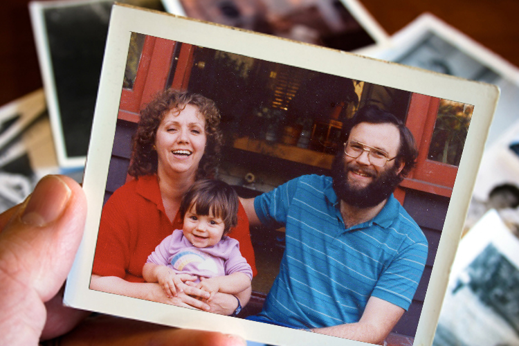 The author as a child, with her family