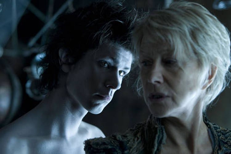 Ben Whishaw and Helen Mirren in "The Tempest"