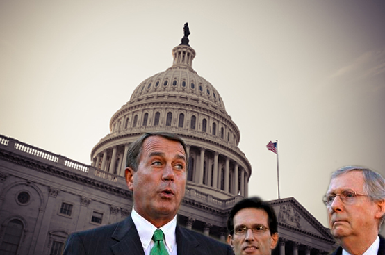 Rep. John Boehner, R-Ohio, Rep. Eric Cantor, R-Va., and Sen. Mitch McConnell, R-Ky.