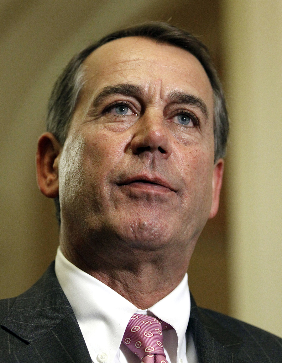 House Speaker-designate John Boehner, R-Ohio, speaks to the media after a meeting with newly elected Republican governors on Capitol Hill in Washington Wednesday, Dec. 1, 2010.(AP Photo/Alex Brandon) (Alex Brandon)
