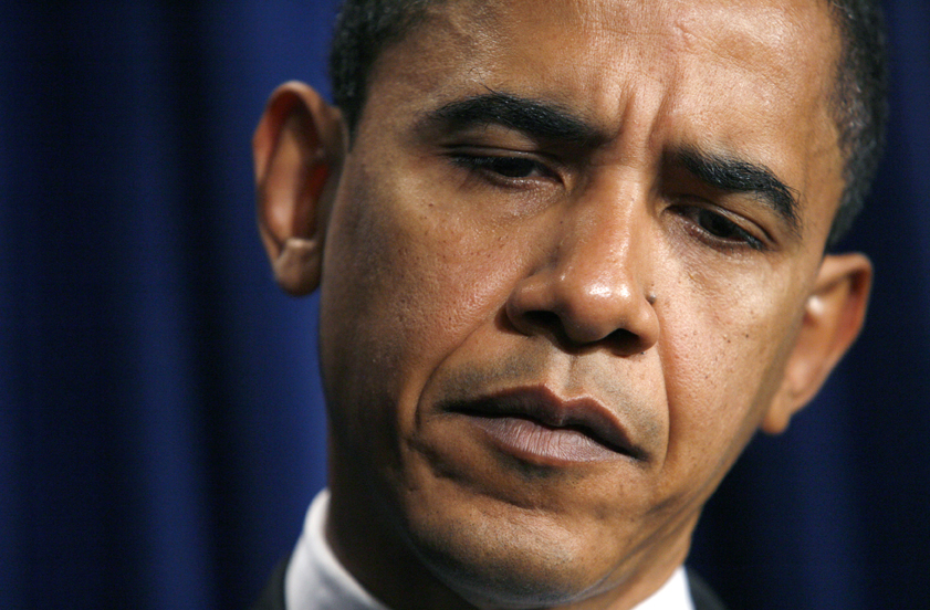Senator Barack Obama (D-IL) listens during a news conference in the Capitol in Washington on a plan for  U.S. troop de-escalation in Iraq February 6, 2007. REUTERS/Kevin Lamarque      (UNITED STATES) (Â© Kevin Lamarque / Reuters)