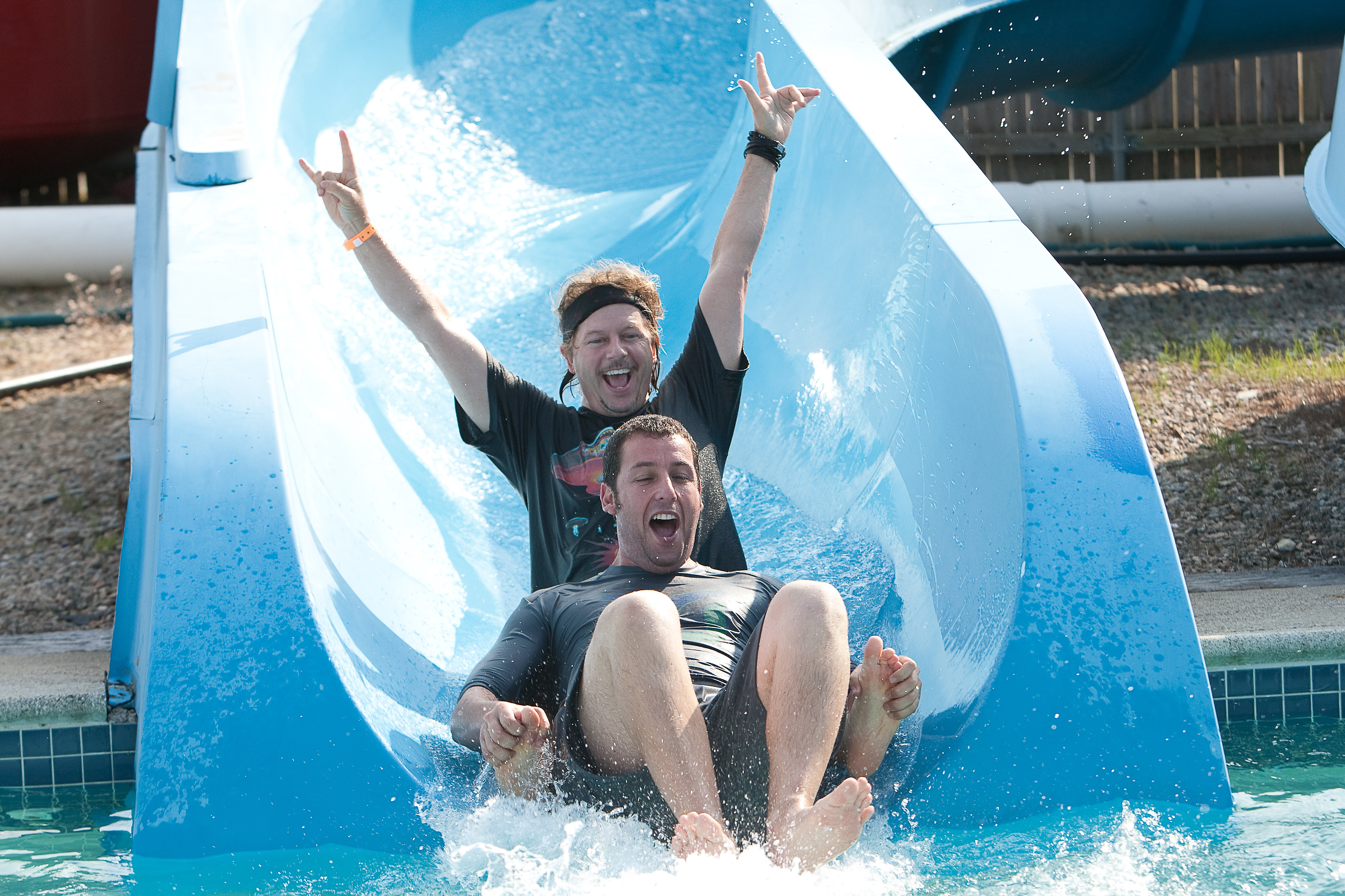 Lenny (Adam Sandler) and Marcus (David Spade) in Columbia Pictures' GROWN UPS. (Tracy Bennett)