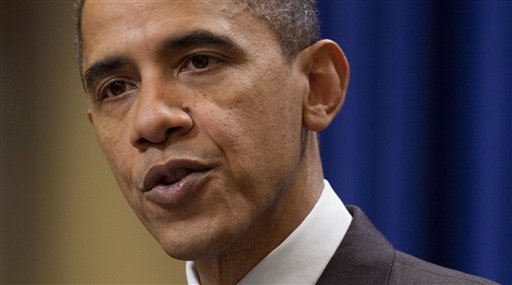 President Barack Obama pauses during a statement about the US-Korea Free Trade Agreement on Saturday, Dec. 4, 2010, in Washington.  (AP Photo/Evan Vucci) (AP)
