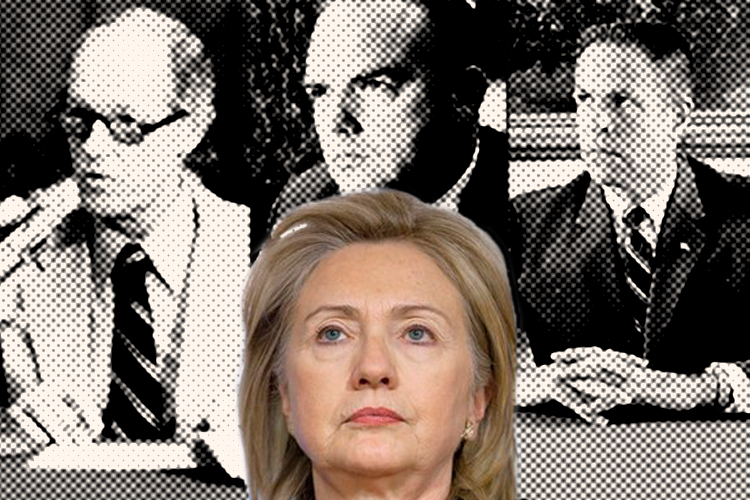 E. Howard Hunt, John Ehrlichman, H. R. Haldeman and Hillary Clinton