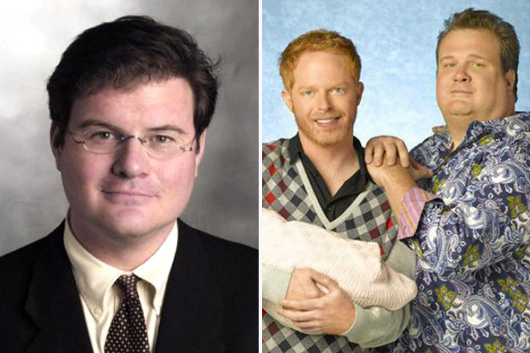 Jonah Goldberg and "Modern Family" cast members Jesse Tyler Ferguson and Eric Stonestreet.
