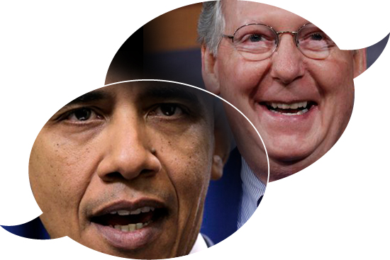 President Barack Obama and Senate Minority Leader Mitch McConnell, R-Ky