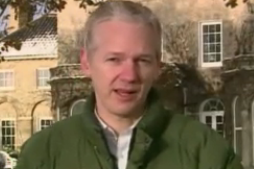 WikiLeaks founder Julian Assange speaks as he leaves Britain's High Court Thursday Dec. 16, 2010 in London, England. A British judge released Julian Assange on bail Thursday, freeing the WikiLeaks founder to work on his secret-spilling website from a mansion in eastern England. (AP Photo/Peter Macdiarmid, Pool)