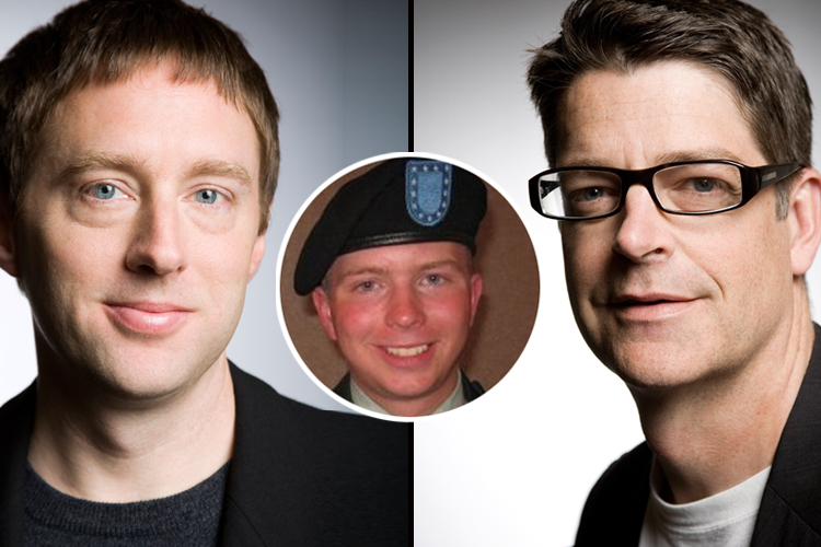 Kevin Poulsen (left), Evan Hansen (right) and Bradley Manning