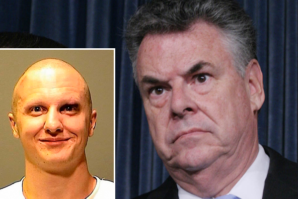 Rep. Peter King. Inset: Jared Loughner