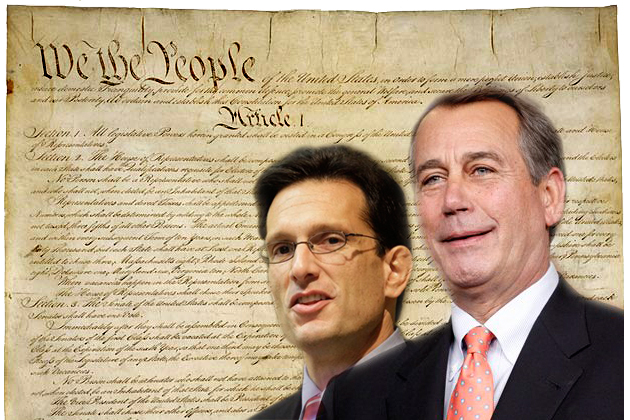 House Majority Leader Eric Cantor and House Speaker John Boehner
