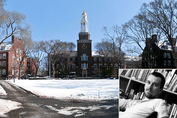 The Brooklyn College campus and Kristofer Petersen-Overton (inset).