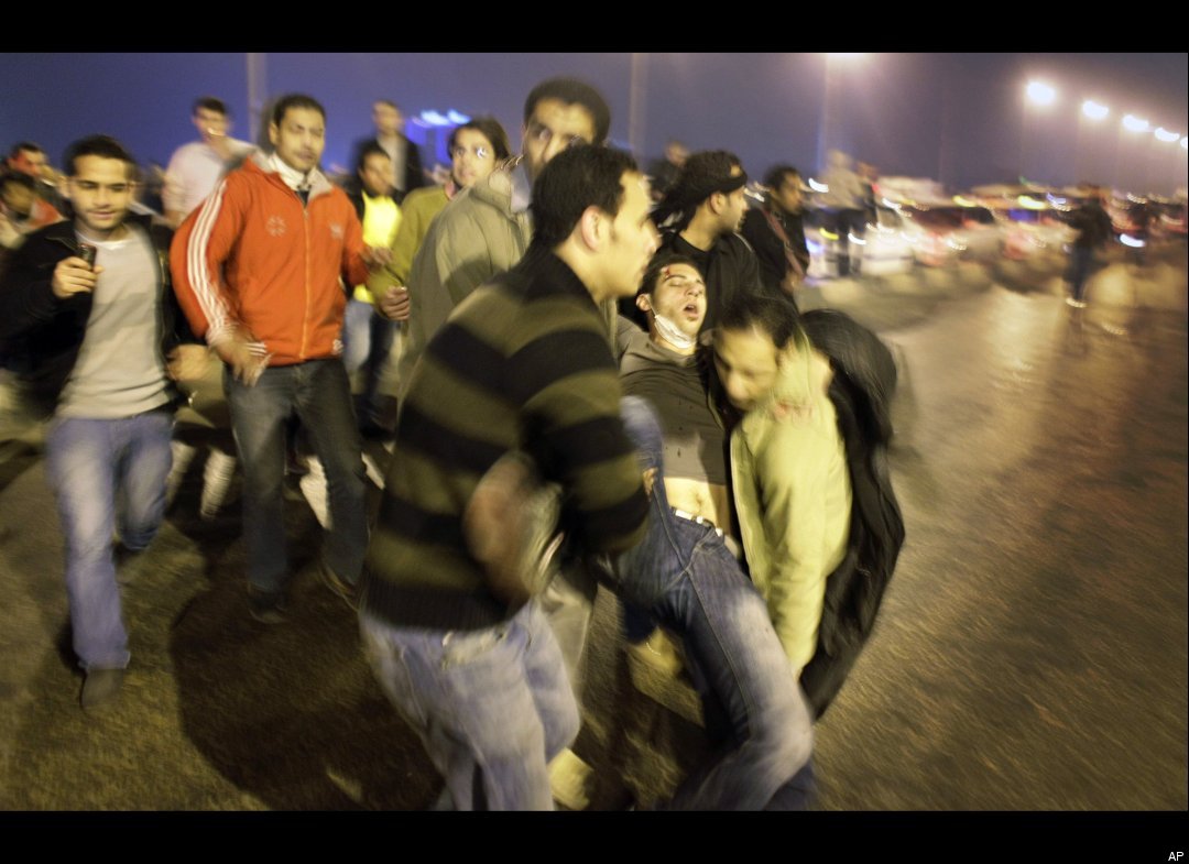 Egypt's national airline cancels flights out of the capital as violence escalates.