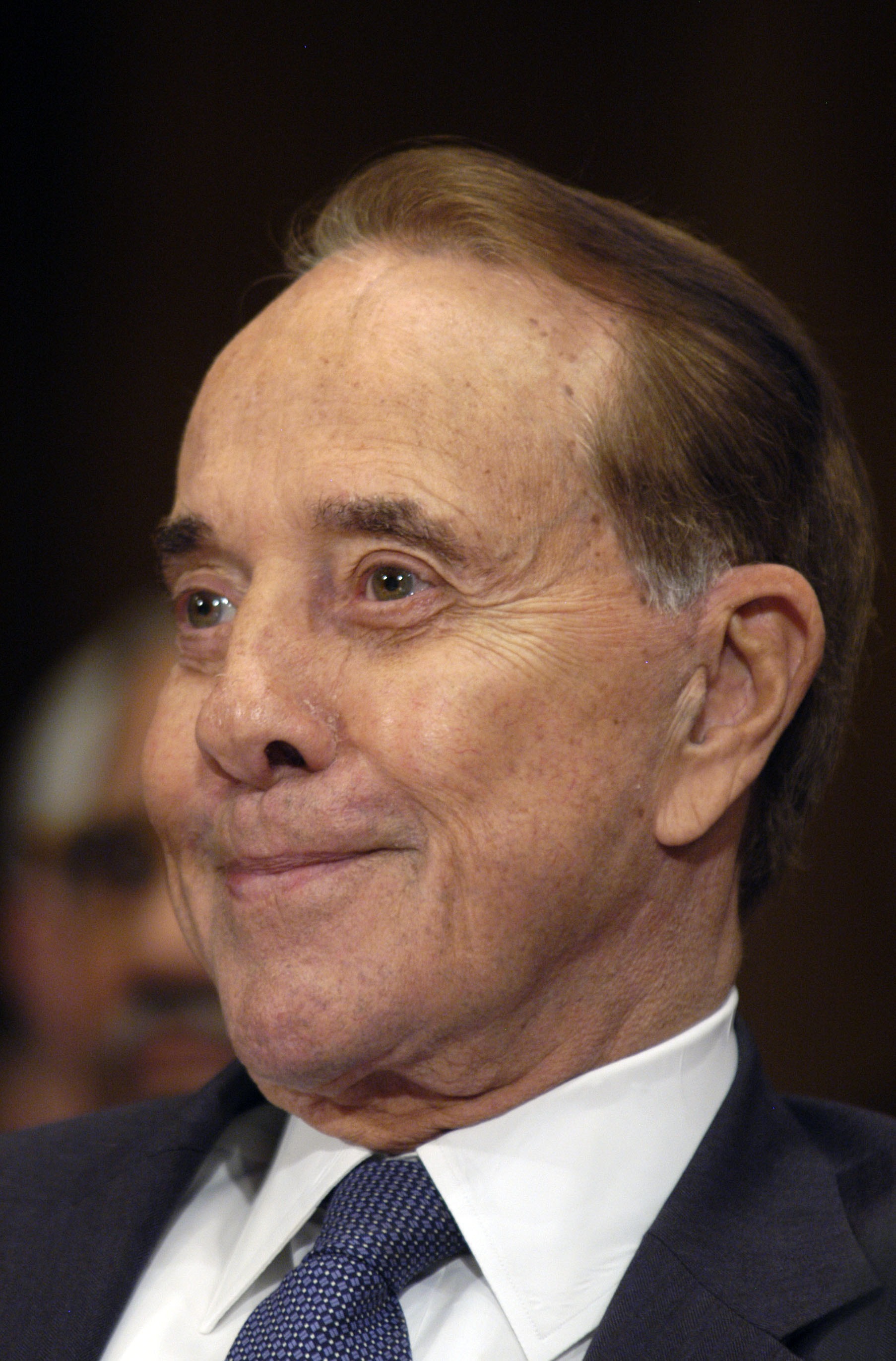 WASHINGTON - OCTOBER 17:  Co-chairman of the President's Commission on Care For America's Returning Wounded Warriors former Senator Bob Dole (R-KS) (R) pauses as he testifies before Senate Veterans Affairs Committee October on Capitol Hill October 17, 2007 in Washington, DC.  The full committee held the hearing to learn of updates to the Veterans Affairs Department and the Defense Department collaboration on the Report of the President's Commission on Care for America's Returning Wounded Warriors.  (Photo by Stephanie Kuykendal/Getty Images) (Getty Images)