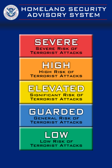 The original Homeland Security Alert System came about in 2002.
