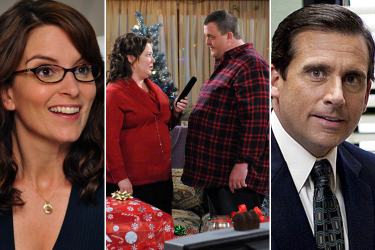 Tina Fey in "30 Rock," Billy Gardell and Melissa McCarthy in "Mike & Molly" and Steve Carrell in "The Office"