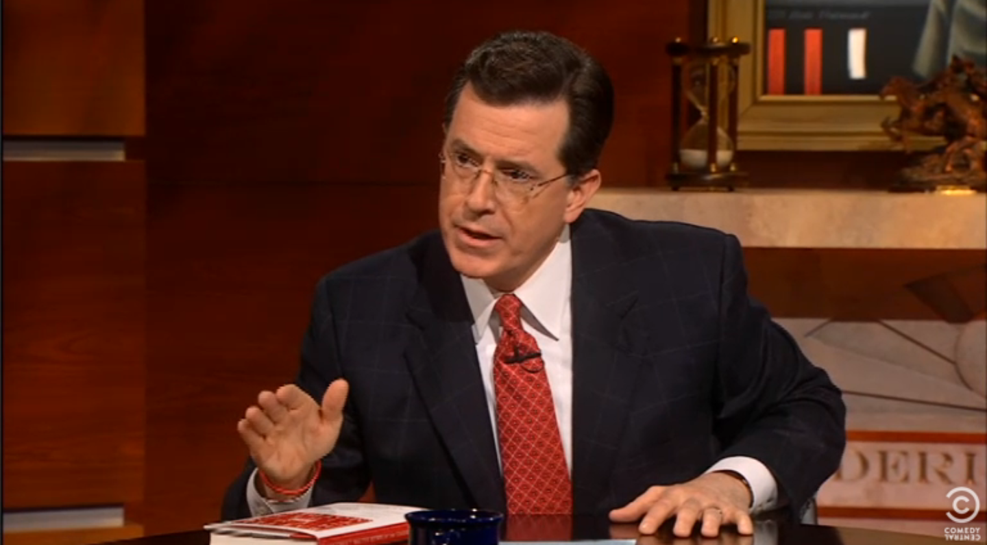 Steven Colbert takes author, professor and mother Amy Chua to task over her controversial new memoir.