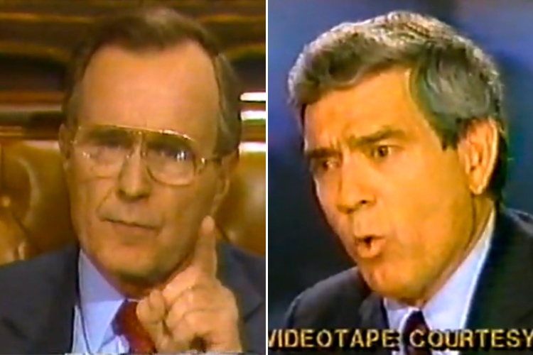 George H.W. Bush and Dan Rather