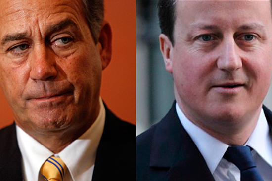 Speaker of the House John Boehner, R-Ohio, and U.K. Prime Minister David Cameron