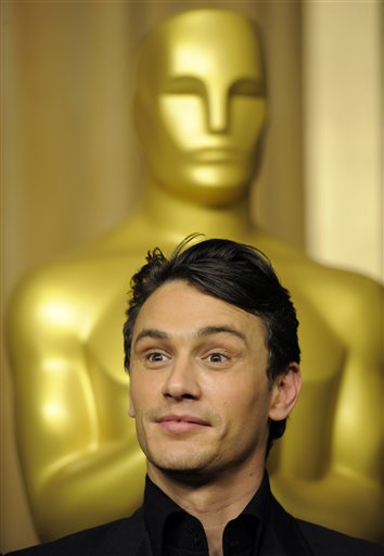James Franco, an Oscar nominee for Actor in a Leading Role for "127 Hours," as well as co-host of the 83rd Academy Awards, arrives at the 30th Academy Awards Nominees Luncheon in Beverly Hills, Calif., Monday, Feb. 7, 2011. (AP Photo/Chris Pizzello) (AP)