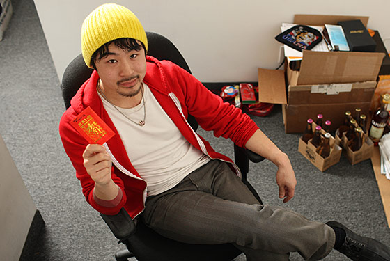Francis Lam, all decked out for Chinese New Year